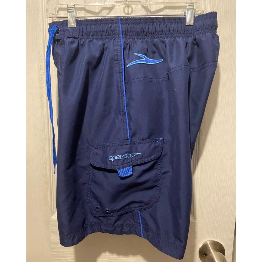 Speedo Men's Swim Trunk blue shorts size Medium - Picture 4 of 9
